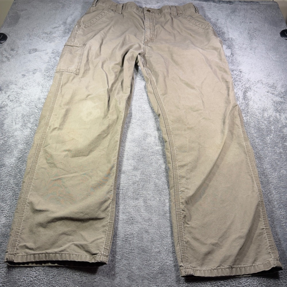 Carhartt B151 LBR Mens 40x32 Original Dungaree Fit Canvas Work Pants Brown
